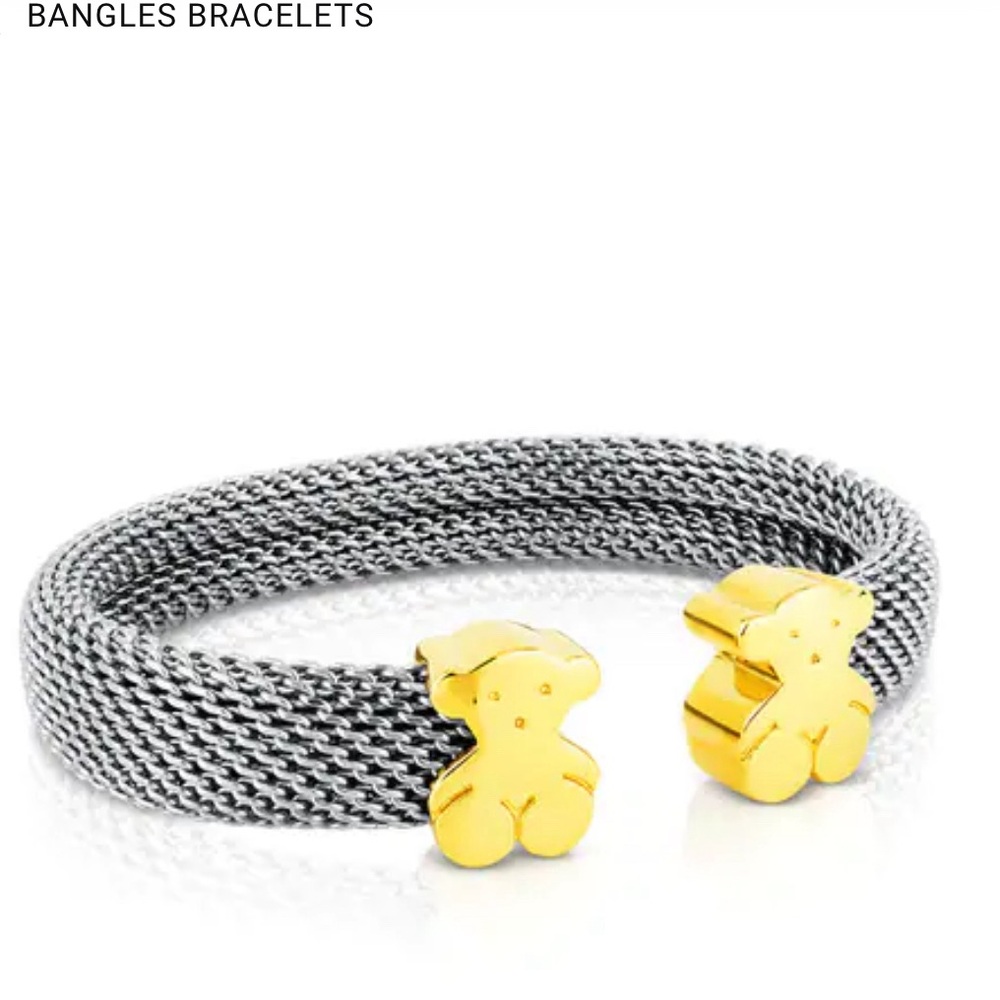 Tous Gold and Steel Sweet Dolls Bracelet 18k (certificate of authenticity)